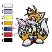Miles Tails Sonic Embroidery Design 07